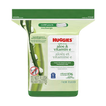 Huggies Wipes with Aloe & Vitamin E, Unscented, 1 Refill Pack, 176 Total Count