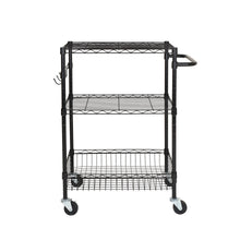 Hyper Tough 3-Tier New Multipurpose Rolling Cart, Black Color, 495lbs Load Capacity