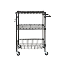 Hyper Tough 3-Tier New Multipurpose Rolling Cart, Black Color, 495lbs Load Capacity