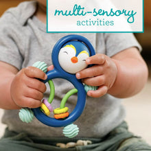 Infantino Busy Lil' Sensory Penguin Rattle, 3-12 Months Unisex, Multicolor