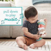 Infantino Music & Motion Pulldown Sloth, Hanging-Style Plush Toy, 6-12 Months