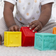 Infantino Squeeze and Stack BPA-Free Plastic Toy Blocks, Multicolor, 8-Piece Set