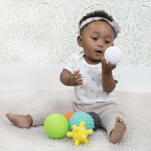 Infantino Textured Multi Ball Set, Soft Plastic, Baby 6-12 Months, Multi-Color, 6-Piece