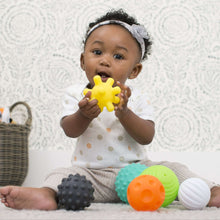 Infantino Textured Multi Ball Set, Soft Plastic, Baby 6-12 Months, Multi-Color, 6-Piece
