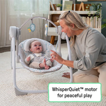 Ingenuity Comfort 2 Go Portable Swing - Endless Bloom - 6 Speeds - 10 Melodies - 0-9M