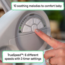 Ingenuity Comfort 2 Go Portable Swing - Endless Bloom - 6 Speeds - 10 Melodies - 0-9M