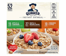 Quaker Instant Oatmeal, Flavor Variety, 1.51 oz (52-pk)