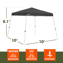 Ozark Trail 10' x 10' Instant Slant Leg Pop-up Canopy, Outdoor Shading Shelter