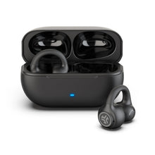 JLab Flex Open Earbuds, Black, Open-Ear Clip Design, 21+ Hr Playtime, IPX4, Multipoint, Clear Calls, Fast Pair