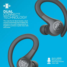JLab Go Air Sport Bluetooth Earbuds, True Wireless with Charging Case