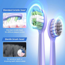 JTF Sonic Electric Toothbrush for Adults and Kids with Travel Case and 6 Brush Heads, 5 Modes 40000 VPM Rechargeable Power Toothbrush with Wireless Charger, IPX7 Waterproof 60-Day Battery Life,Purple