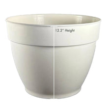 Jacinto Recycled Plastic Planter, 15 inch Opening Diameter, Cream Color