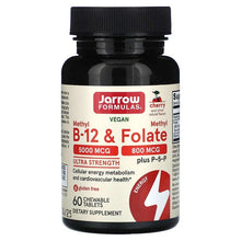 JarrowFormulas_VeganMethylB-12_MethylFolate_UltraStrength_Cherry_60ChewableTablets - USA Mega Market