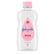 Johnson's Baby Body Moisturizing Oil, Liquid Mineral Oil for Baby Massage, Original, 14 fl oz