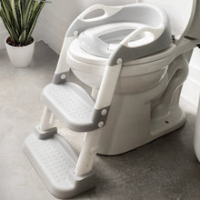 Jool Baby Potty Training Seat with 2 Step Ladder for Toddlers – Splash Guard, Adjustable Height (Gray)