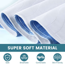 KEKOY 3 Pack Washable Bed Pads for Incontinence Reusable, 4 Layer Waterproof Absorbent Incontinence Bed Pads, Pee Pads for Adults, Dogs, Pets, 18*24"