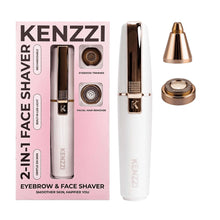 KENZZI2-in-1RechargeableFacialHairRemoverandEyebrowShaverforWomen-WhiteandRoseGold10-_1 - USA Mega Market