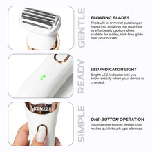 KENZZILadyShaverRechargeableElectricShaverforWomen-Wet-DryUse-Water-Resistant-ContouringHead6-_4 - USA Mega Market