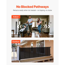 KFFKFF Retractable Safety Gate,Reinforced Fiberglass Design,Adjustable Mesh Barrier for Babies & Pets,Width up to 120 inches,38.5 inches High