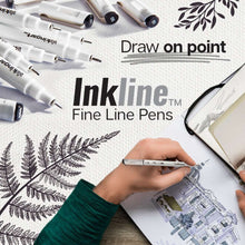 KINGART Inkline/Graphic Fine Line Drawing Pens Set â€“ 10 Assorted Sizes, Archival Black Ink Art Illustration and Sketching