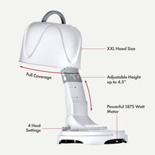Kiss 1875W Salon Bonnet Portable Hair Dryer, Adjustable Height, 4 Heat Settings, 1 Piece