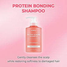 KUNDAL Protein Bonding Set Protein Bonding Shampoo, Korean Hair Care Mask, Serum Set, [Violet Muguet], 300ml 200ml 50ml, Repairing Routine Restores Softness, Shine, Manageability - Heat Protection