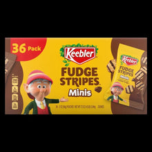 Keebler Fudge Stripes Minis Shortbread Cookies, 2 oz, 36-count