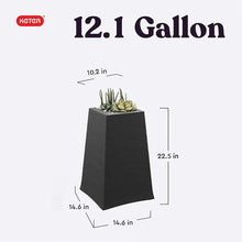 Keter Wave Planter Durable Resin Modern Large Flower Pot Tapered Planters for Outdoor and Indoor, Graphite
