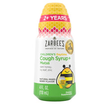 Kids Zarbee’s Cough + Cold Mucus Day and Night Value Pack, Honey, Ivy Leaf, 2x 4 fl. oz.