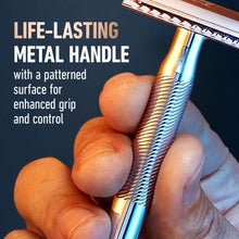 King C. Gillette Men's Double Edge Safety Razor with 5 Double Edge Refill Blades, Chrome