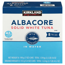 KirklandSignature-AlbacoreSolidWhiteTunainWater-7oz-8-Count-_1 - USA Mega Market