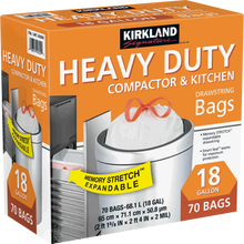 Kirkland Signature 18-Gallon Compactor & Kitchen Trash Bags, 70 Count