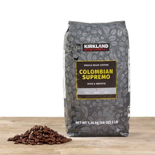 Kirkland Signature Colombian Supremo Coffee, Whole Bean, 3 lbs