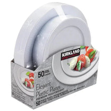 KirklandSignatureElegantPlasticPlates_VarietyPack_White_50-count1 - USA Mega Market