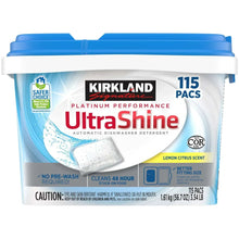 Kirkland Signature Platinum Performance UltraShine Dishwasher Detergent Pacs, 115-count