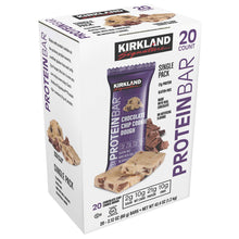 Barras de proteína Kirkland Signature sabor a masa de galleta con chispas de chocolate, 60 g (2.12 oz), paquete de 20 unidades