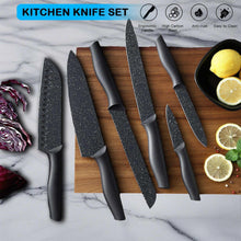Knife Set, McCook 12-Piece Granite Kitchen Knife Set, High Carbon German Stainless Steel Knives Set with Blade Guards, Non-stick Coating, Ultra Sharp, Dishwasher Safe