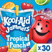 Kool-Aid Jammers Tropical Punch Flavored Drink Value Pack, 30 ct Box, 6 fl oz Pouches
