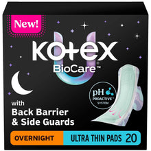 Kotex BioCare Ultra Thin Overnight Pads With Wings, Heavy Absorbency, 20 Count (PACK OF 3 )