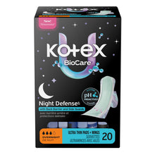 Kotex BioCare Ultra Thin Overnight Pads With Wings, Heavy Absorbency, 20 Count (PACK OF 3 )