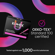 Kotex Click Compact Multipack Tampons, Regular/Super, Unscented, 45 Count (PACK OF 3 )