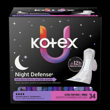 Kotex Ultra Thin Overnight Pads with Wings, Extra Heavy Absorbency, 34 Count (PACK OF 3 )