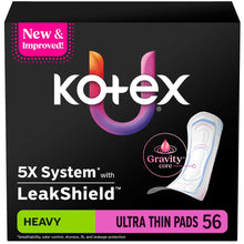 Kotex Ultra Thin Pads, Heavy Absorbency, 56 Count (PACK OF 3 )