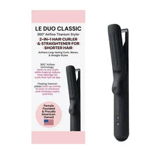 L-ange-Hair-Le-Duo-360-Airflow-Styler-Titanium-Flat-Iron-Hair-Straightener-Black - Brands For Less USA