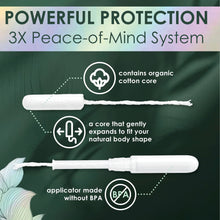 L. Tampons Super/Super Plus Absorbency, Made with Organic Cotton, 36 CT (PACK OF 3 )