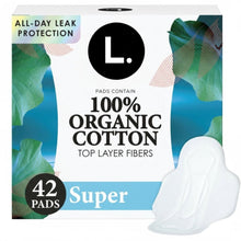 L. Ultra Thin Pads, Organic Cotton Top Layer, Super, 42 count (PACK OF 3 )