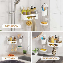 LEVERLOCShowerCaddySuctionCupSetShowerOrganizer-SoapHolder-ToothbrushHolder-BathroomShelfBasketN_5490_8 - USA Mega Market