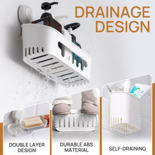 LEVERLOCShowerCaddySuctionCupSetShowerOrganizer_SoapHolder_ToothbrushHolder_BathroomShelfBasketNO-Drilling_RemovableSuctionStorageWaterproofBathroomCaddy6 - USA Mega Market