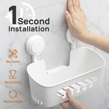 LEVERLOCShowerCaddySuctionCupSetShowerOrganizer_SoapHolder_ToothbrushHolder_BathroomShelfBasketNO-Drilling_RemovableSuctionStorageWaterproofBathroomCaddy8 - USA Mega Market