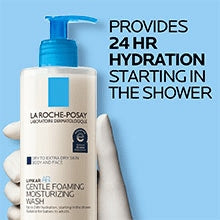 La Roche-Posay Lipikar AP+ Moisturizing Unscented Body and Face Wash for Sensitive Skin, 13.52 fl oz